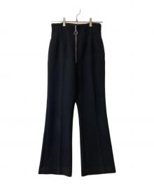 PHEENY（フィーニー）の古着「Kersey high waist semi flared slacks PA24-PT03 パンツ」｜ブラック