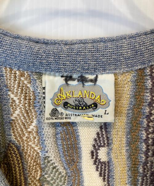 AKLANDA（アクランダ）AKLANDA (アクランダ) 3Dニットベスト ベージュ×ブルー サイズ:Lの古着・服飾アイテム