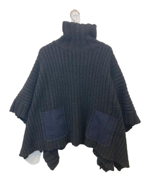 sacai luck（サカイラック）sacai luck (サカイラック) ニットポンチョ　13AWLU600 ブラック サイズ:SIZE 2の古着・服飾アイテム