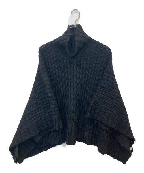 sacai luck（サカイラック）sacai luck (サカイラック) ニットポンチョ　13AWLU600 ブラック サイズ:SIZE 2の古着・服飾アイテム