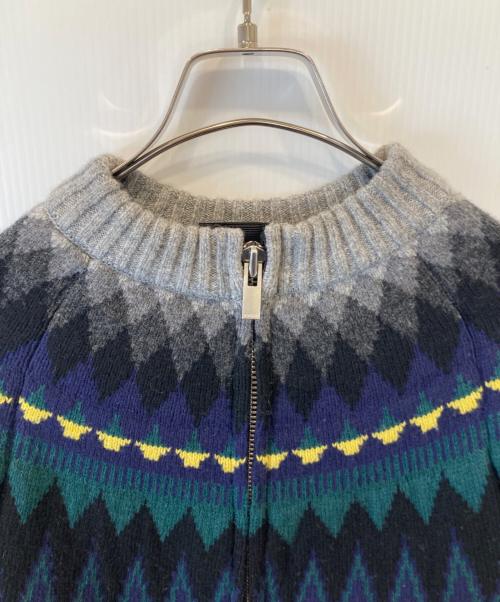sacai（サカイ）sacai (サカイ) ニットドッキングジャケット　18-04023 ネイビー サイズ:2の古着・服飾アイテム
