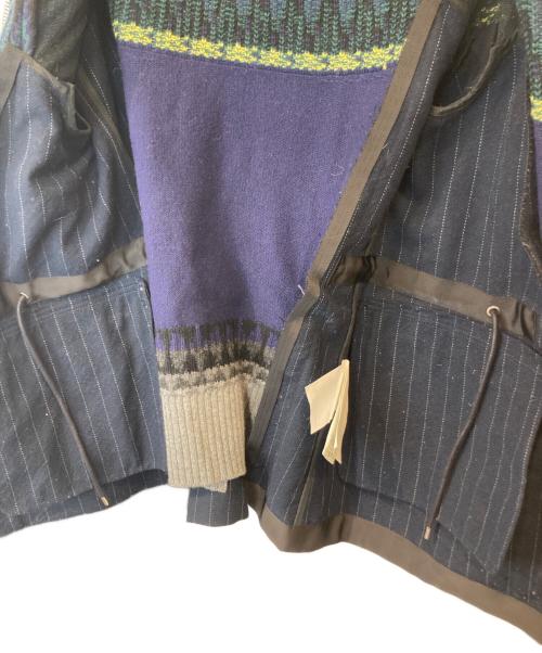 sacai（サカイ）sacai (サカイ) ニットドッキングジャケット　18-04023 ネイビー サイズ:2の古着・服飾アイテム