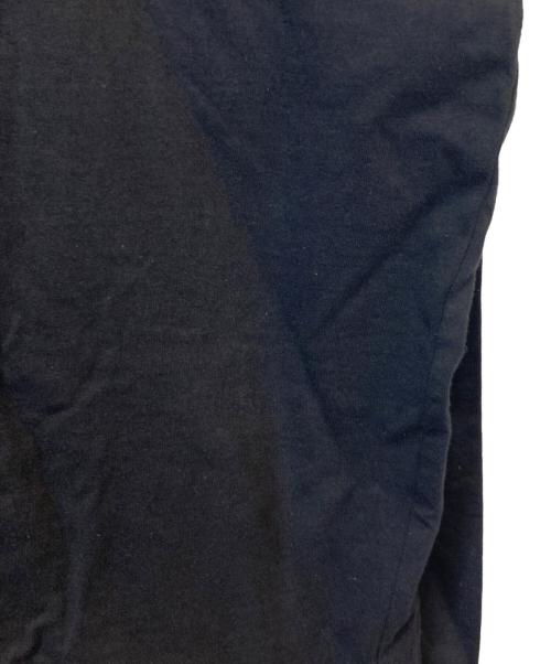 MM6 Maison Margiela（エムエムシックスメゾンマルジェラ）MM6 Maison Margiela (エムエムシックス メゾンマルジェラ) ギャザーネック 異素材切替 ロングスリーブカットソー　S32GC0451 ブラック サイズ:Sの古着・服飾アイテム