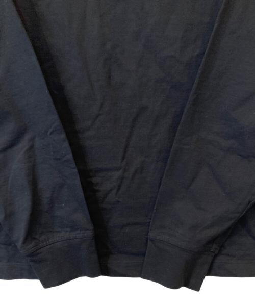 MM6 Maison Margiela（エムエムシックスメゾンマルジェラ）MM6 Maison Margiela (エムエムシックス メゾンマルジェラ) ギャザーネック 異素材切替 ロングスリーブカットソー　S32GC0451 ブラック サイズ:Sの古着・服飾アイテム