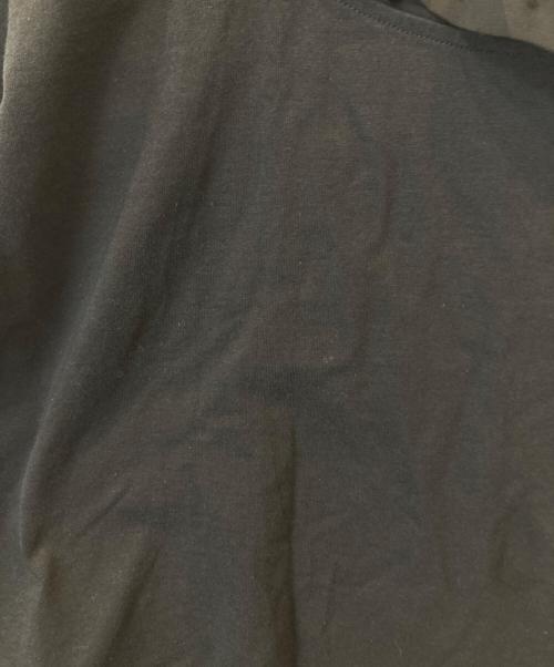 MM6 Maison Margiela（エムエムシックスメゾンマルジェラ）MM6 Maison Margiela (エムエムシックス メゾンマルジェラ) ギャザーネック 異素材切替 ロングスリーブカットソー　S32GC0451 ブラック サイズ:Sの古着・服飾アイテム