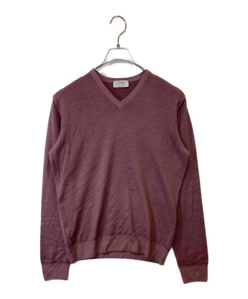 GRAN SASSO（グランサッソ）GRAN SASSO (グランサッソ) Vネックニット レッド サイズ:FREEの古着・服飾アイテム