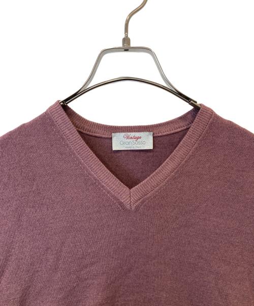 GRAN SASSO（グランサッソ）GRAN SASSO (グランサッソ) Vネックニット レッド サイズ:FREEの古着・服飾アイテム