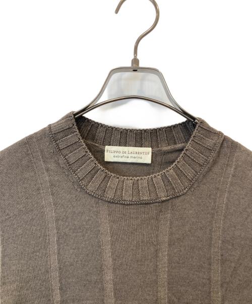 FILIPPO DE LAURENTIIS（フィリッポ・デ・ローレンティス）FILIPPO DE LAURENTIIS (フィリッポ・デ・ローレンティス) ニット ブラウン サイズ:FREEの古着・服飾アイテム