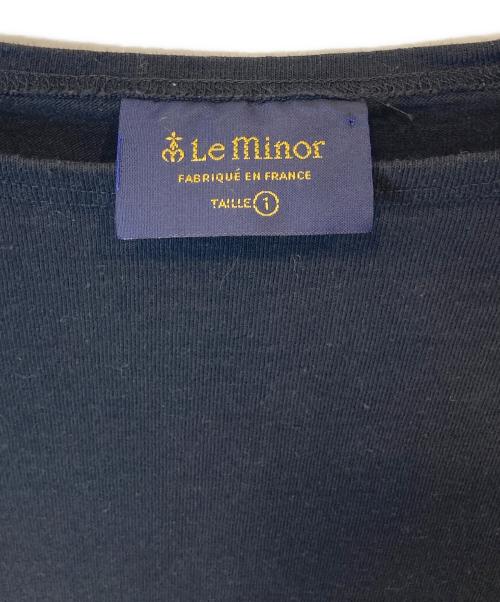Le minor（ルミノア）Le minor (ルミノア) ボートネック ショートスリーブ カットソー 21-04-0180-159 ブラック サイズ:1の古着・服飾アイテム