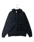 COMOLIコモリ）の古着「コットン裏毛ジップパーカ- Z01-05004」｜ブラック