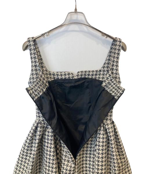 eimy istoire（エイミーイストワール）eimy istoire (エイミーイストワール) ジャガードハウンドトゥースミニワンピース　1123530807 グレー サイズ:Mの古着・服飾アイテム