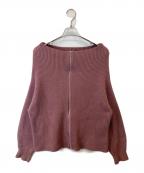 FRAY IDフレイ アイディー）の古着「2wayオフショルスキッパージップニット　FWNT245026」｜ピンク