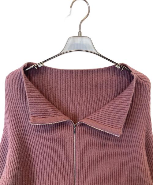 FRAY ID（フレイ アイディー）FRAY ID (フレイ アイディー) 2wayオフショルスキッパージップニット　FWNT245026 ピンク サイズ:FREEの古着・服飾アイテム