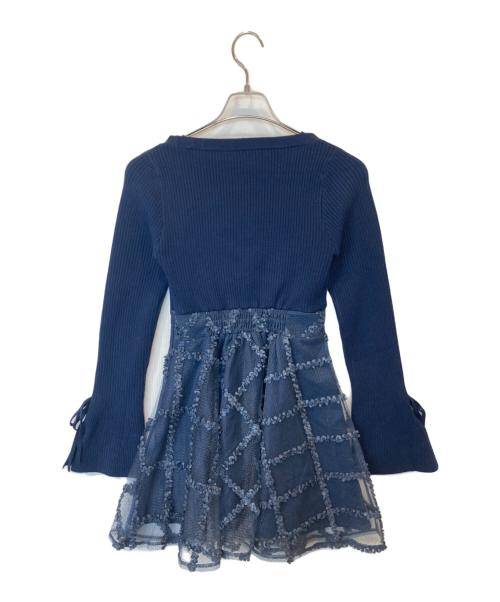 Resexxy（リゼクシー）RESEXXY (リゼクシー) ドッキングフレアミニニットワンピース　152510319101 ネイビー サイズ:FREEの古着・服飾アイテム