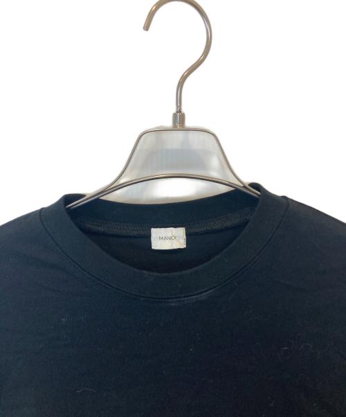 MANOF（マノフ）MANOF (マノフ) TULLE DOCKING L/S T-SHIRT　ロングスリーブカットソー　	85105-1042 ブラック サイズ:FREEの古着・服飾アイテム