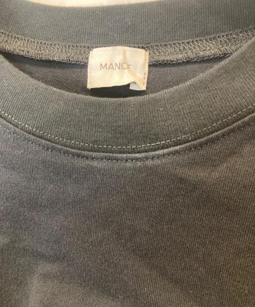 MANOF（マノフ）MANOF (マノフ) TULLE DOCKING L/S T-SHIRT　ロングスリーブカットソー　	85105-1042 ブラック サイズ:FREEの古着・服飾アイテム