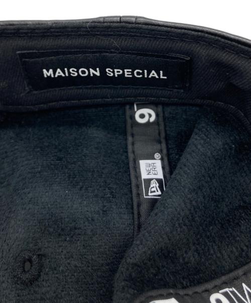 New Era（ニューエラ）New Era (ニューエラ) MAISON SPECIAL (メゾンスペシャル) PRIZE OUT Logo Vegan Leather Cap ブラックの古着・服飾アイテム