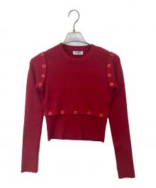 LAGUA GEM（ラグアジェム）の古着「MANYWAY USEFUL ニット　510HAM70-0271」｜レッド