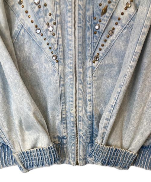 Rio INC TRADE MARK（リオ インク トレードマーク）Rio INC TRADE MARK (リオ インク トレードマーク) デニムスタッズブルゾン インディゴ サイズ:Lの古着・服飾アイテム