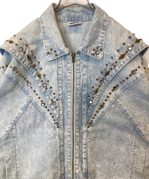 Rio INC TRADE MARK（リオ インク トレードマーク）Rio INC TRADE MARK (リオ インク トレードマーク) デニムスタッズブルゾン インディゴ サイズ:Lの古着・服飾アイテム