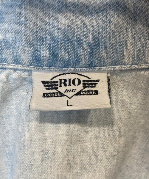 Rio INC TRADE MARK（リオ インク トレードマーク）Rio INC TRADE MARK (リオ インク トレードマーク) デニムスタッズブルゾン インディゴ サイズ:Lの古着・服飾アイテム