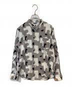 SOU・SOU×le coq sportifソウソウ×ルコックスポルティフ）の古着「坂尾織物 柄シャツ」｜ベージュ