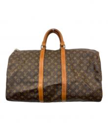 LOUIS VUITTON（ルイ ヴィトン）の古着「モノグラム  キーポル55 トラベルバッグ」｜ブラウン