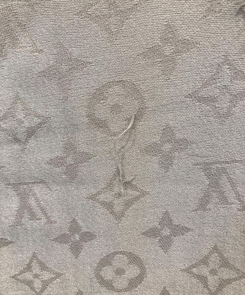 LOUIS VUITTON（ルイ ヴィトン）LOUIS VUITTON (ルイ ヴィトン) モノグラムシルクウール大判スカーフ ベージュの古着・服飾アイテム