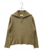 SAVOY CLOTHINGサヴォイ クロージング）の古着「ハーフジップ ハイネック ニット」｜ベージュ