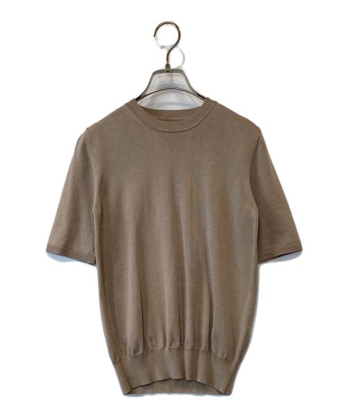 anuans（アニュアンス）anuans (アニュアンス) シルクブレンドニットプルオーバー モカ サイズ:FREEの古着・服飾アイテム