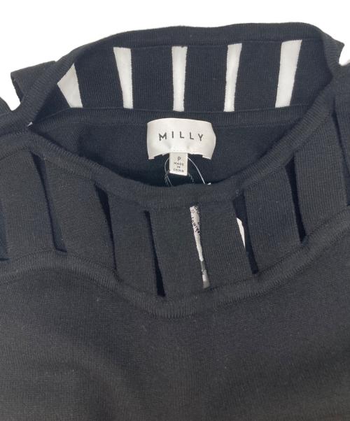 MILLY（ミリー）MILLY (ミリー) ニットワンピース ブラック サイズ:SIZE P 未使用品の古着・服飾アイテム