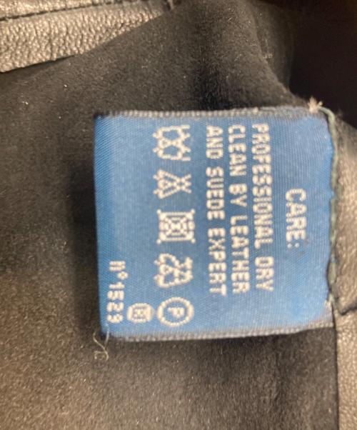 RALPH LAUREN Purple Label（ラルフ ローレン パープル レーベル）RALPH LAUREN PURPLE LABEL (ラルフ ローレン パープル レーベル) レザー膝丈スカート ブラック サイズ:2 未使用品の古着・服飾アイテム