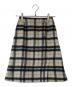 TO BE CHIC（トゥービーシック）の古着「MANTECO 装飾チェックスカート」｜ベージュ