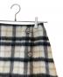 中古・古着 TO BE CHIC (トゥービーシック) MANTECO 装飾チェックスカート ベージュ サイズ:40：4000円