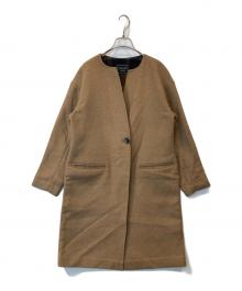 BEAMS HEART（ビームスハート）の古着「ノーカラーコート 52-19-0213」｜ブラウン
