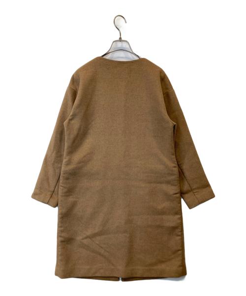 BEAMS HEART（ビームスハート）BEAMS HEART (ビームスハート) ノーカラーコート 52-19-0213 ブラウン サイズ:36の古着・服飾アイテム