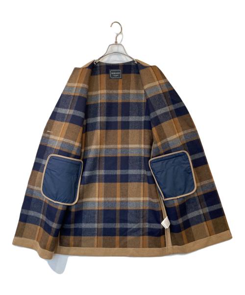 BEAMS HEART（ビームスハート）BEAMS HEART (ビームスハート) ノーカラーコート 52-19-0213 ブラウン サイズ:36の古着・服飾アイテム