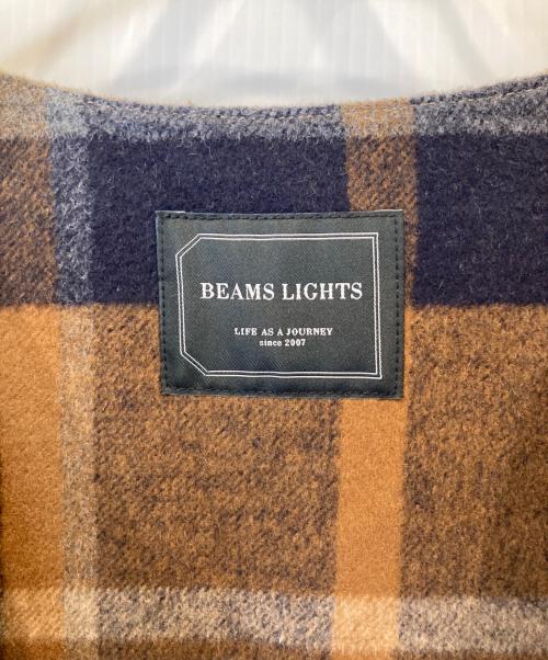 BEAMS HEART（ビームスハート）BEAMS HEART (ビームスハート) ノーカラーコート 52-19-0213 ブラウン サイズ:36の古着・服飾アイテム