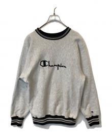 Champion REVERSE WEAVE（チャンピオン リバース ウィーブ）の古着「リブラインスウェット」｜グレー