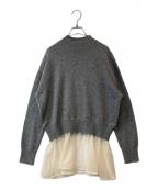 ADOREアドーア）の古着「シアー×ウールカシミヤニットトップス 531-2270120」｜グレー