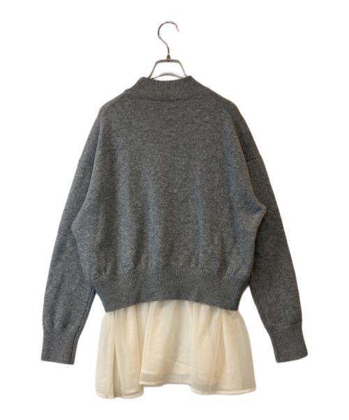 ADORE（アドーア）ADORE (アドーア) シアー×ウールカシミヤニットトップス 531-2270120 グレー サイズ:38の古着・服飾アイテム