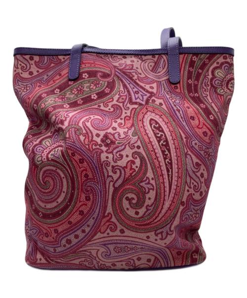ETRO（エトロ）ETRO (エトロ) ペイズリートートバッグ パープルの古着・服飾アイテム