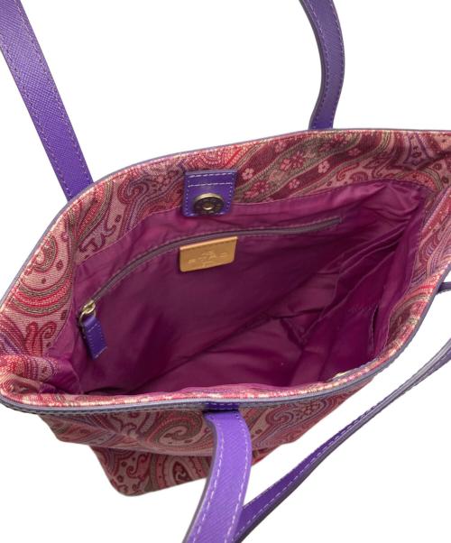 ETRO（エトロ）ETRO (エトロ) ペイズリートートバッグ パープルの古着・服飾アイテム
