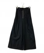 PUBLIC TOKYOパブリックトウキョウ）の古着「サイドラインタックワイドパンツ 164240004」｜ブラック