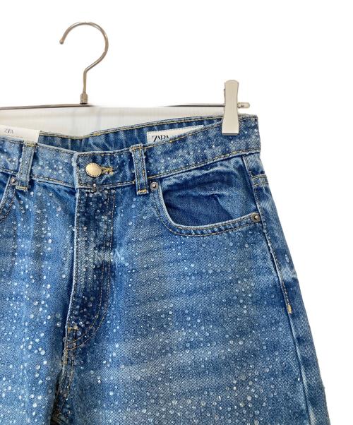 ZARA（ザラ）ZARA (ザラ) THE EMBELLISHED MID RISE FIT　4877/275 インディゴ サイズ:36 未使用品の古着・服飾アイテム