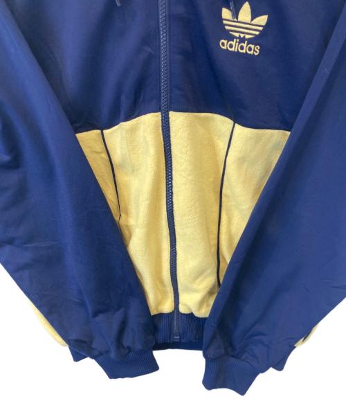 adidas（アディダス）adidas (アディダス) ジップパーカー ネイビー×イエロー サイズ:Sの古着・服飾アイテム