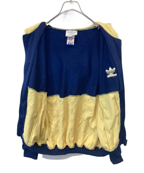 adidas（アディダス）adidas (アディダス) ジップパーカー ネイビー×イエロー サイズ:Sの古着・服飾アイテム