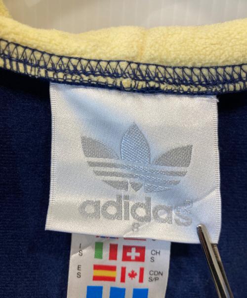 adidas（アディダス）adidas (アディダス) ジップパーカー ネイビー×イエロー サイズ:Sの古着・服飾アイテム