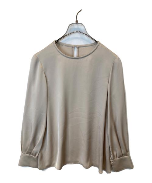 ANAYI（アナイ）ANAYI (アナイ) ダブルサテンクルーブラウス ベージュ サイズ:38の古着・服飾アイテム