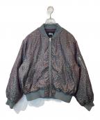 stussyステューシー）の古着「フライトジャケット 215061」｜グリーン×ワインレッド